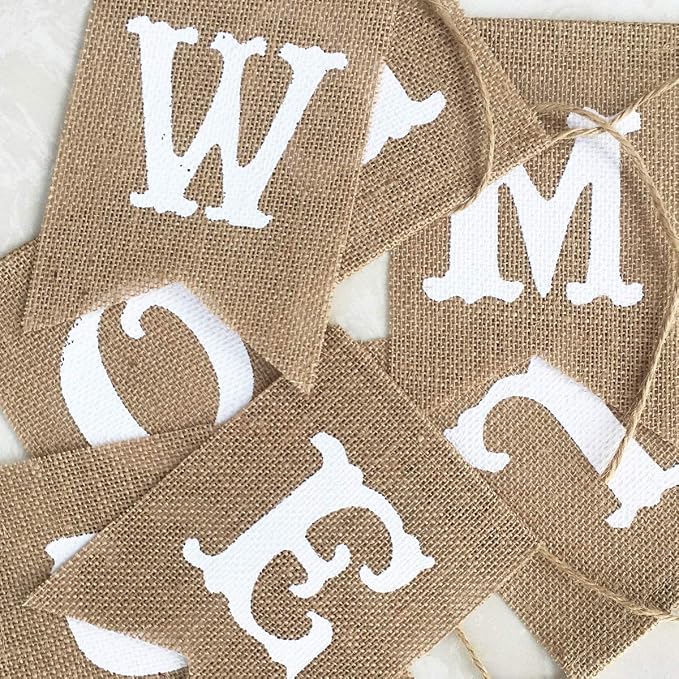 Uniwish Welcome Banner Sign Garland Classroom Welcome Decorations | Burlap - Image 4