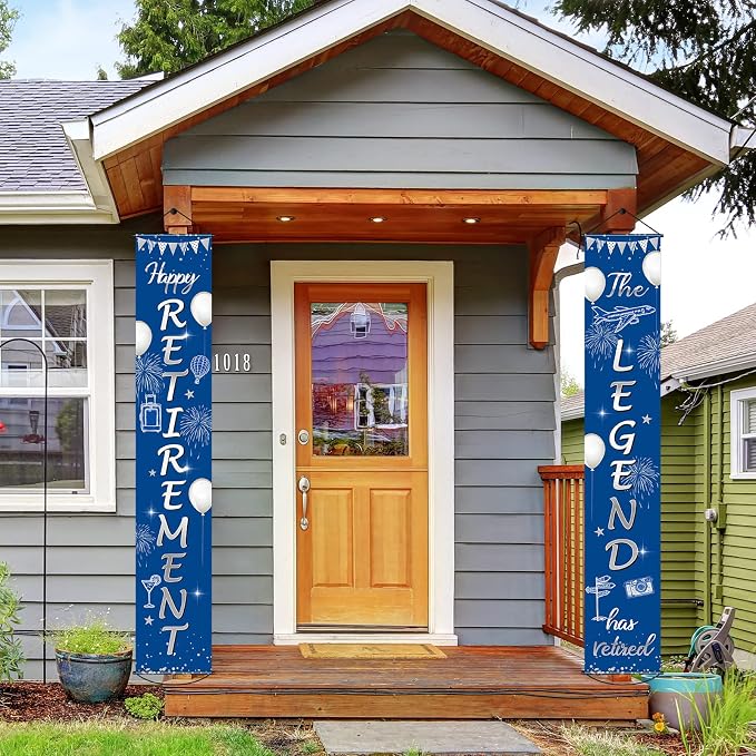 Boao Retirement Porch Sign Door Hanging Banner, Retirement Banner the Legend - Image 8