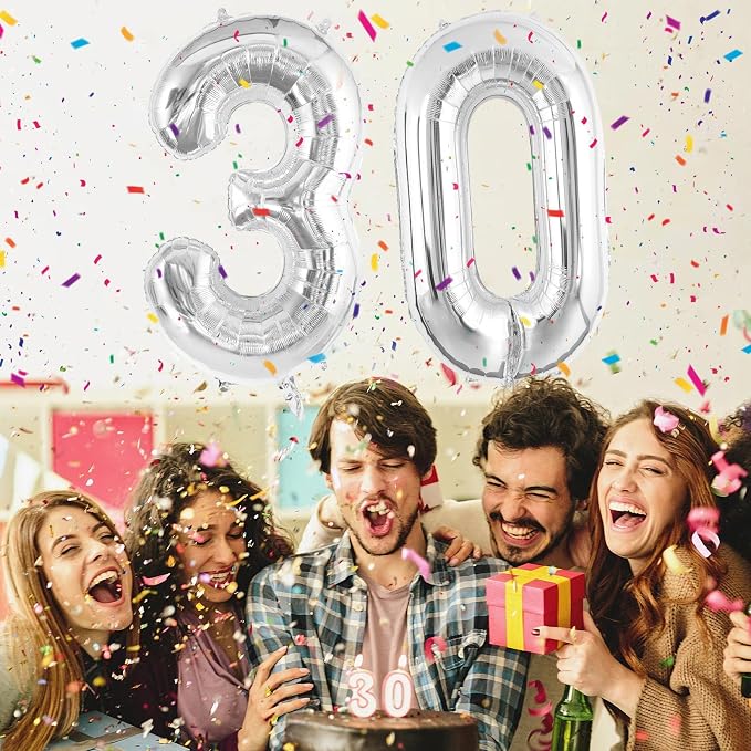 30 Number Balloons Large Foil Number Balloon Big 40 Inch - Image 3