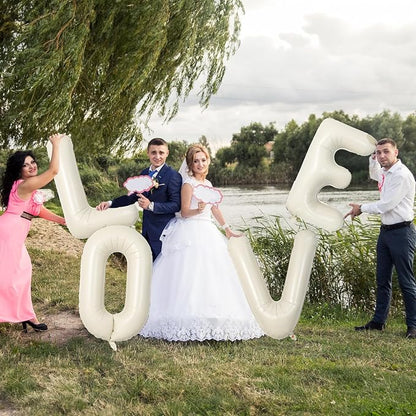 Cream Q 40 Inch Alphabet Foil Name Balloon - Image 3