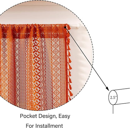 Sutuo Home Terracotta French Door Curtains 72 Inches Long - Image 5