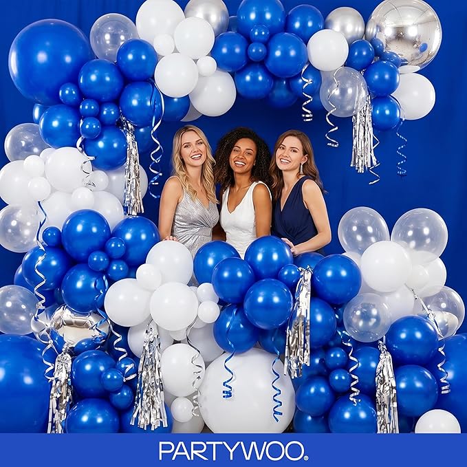 PartyWoo Royal Blue Balloons 128pcs Different Sizes Pack of 18 12 10 5 Inch - Image 5