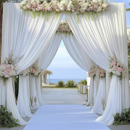 20×12ft White Wrinkle Free Backdrop Curtain - Image 2