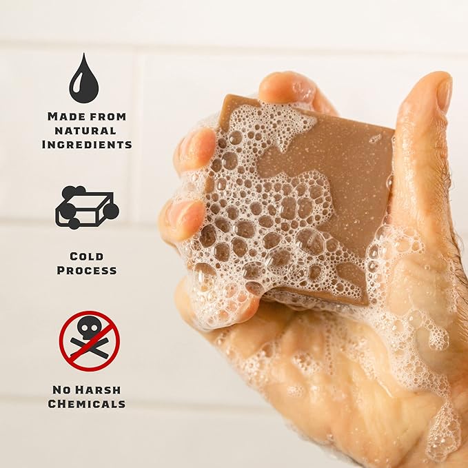 Dr. Squatch Natural Bar Soap for Men - Cold Process Soap with No Harsh Chemicals - Cool Fresh Aloe, Cedar Citrus, Gold Moss, Pine Tar & Bay Rum (5 oz, 5-Pack)