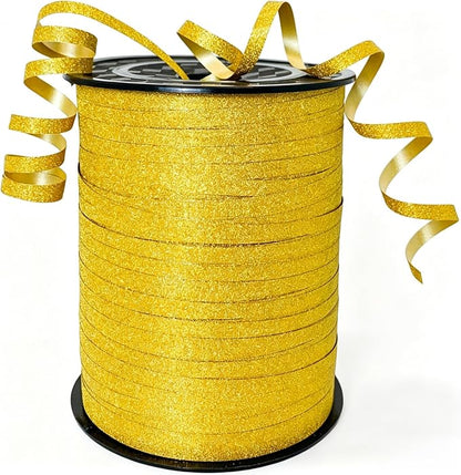 Gold Curling Ribbon, 500 Yard Balloon String Ribbons by Winjeto