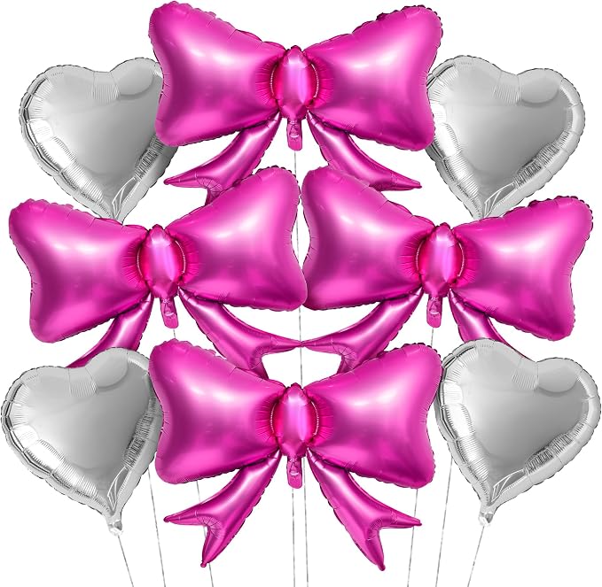 KatchOn Silver Foil Heart Balloons Set 25 Inch, Heart Shaped Balloons by KatchOn