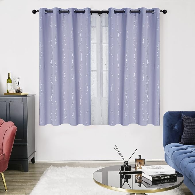 Deconovo Living Room Curtains 45 Inches Long, Thermal Insulated, Room Darkening - Image 2