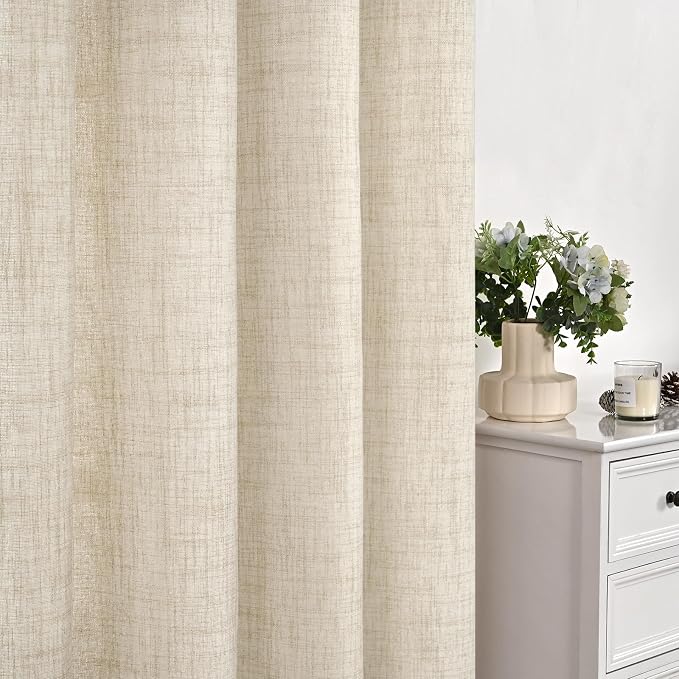 YoungsTex 90 Inch Length Linen Curtains - Image 7