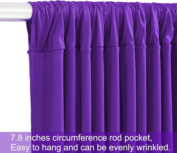 4 Panels Purple Backdrop Curtains - Image 6