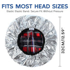 Years calm Shower Cap for Men, Waterproof & Heat-Retaining Hair Treatment Cap – Reusable Men’s Shower Cap with Foil Lining, Elastic Band, for Steam Care, Hair Mask & Oil Conditioning