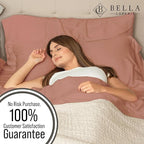 Bella Coterie | Luxury Bamboo Viscose King Size Pillowcase Set | 100% Organically Grown | Ultra Soft | Cooling | 2 Pcs [Raisin]