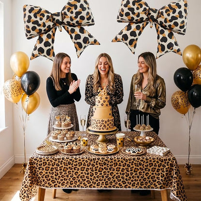 38 Inches Bow Balloon Leopard Print - Image 6
