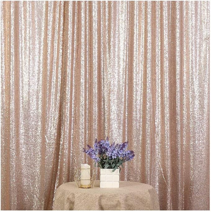 Poise3EHome 6FT x 8FT Sequin Photography Backdrop Curtain by Poise3EHome