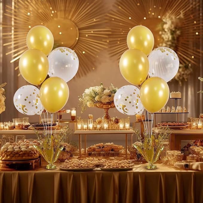 2 Set Gold Birthday Centerpieces - Image 4