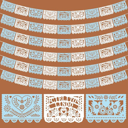 TaoBary 6 Pcs Papel Picado Mexican Wedding Cielito Lindo Party Decor 118 Feet by TaoBary