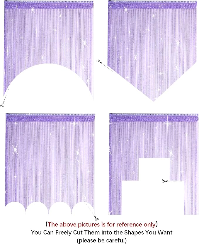 2 Pack 39 x 79 Inch Beaded Curtain String Door Curtains, Hippie Room Decor - Image 3