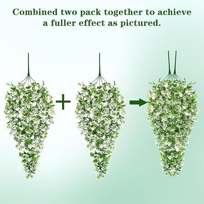 8Pcs Fake Hanging Plants, Faux Ivy Fake Vines Greenery | UV Resistant Faux - Image 5