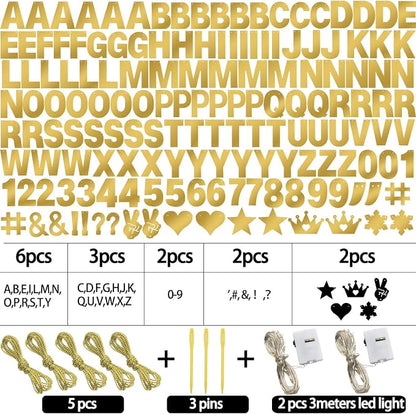 167Pcs DIY Glitter Customizable Banner Kit Custom Banner Happy Birthday Letter - Image 3