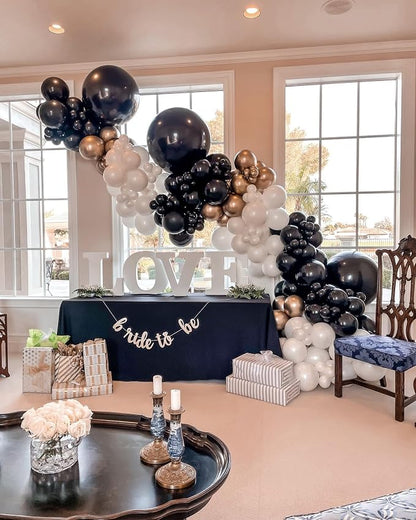 Black White Balloons Arch Kit - Image 5