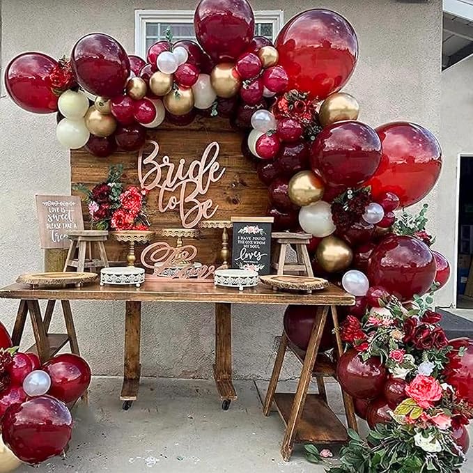 PartyWoo Burgundy Balloons 100pcs Dark Chestnut Red Maroon Color | 12 Inch - Image 7