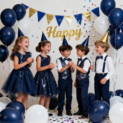 Patimate Navy Blue Balloons 100 Pcs 12 Inch Matte Navy Blue Latex Balloons | - Image 4