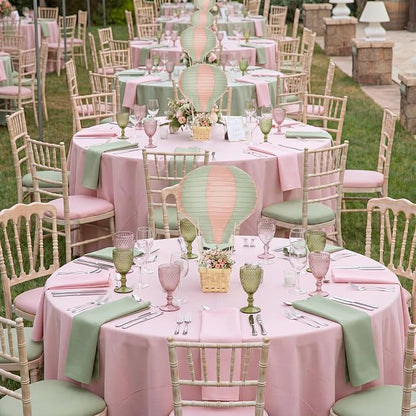 Meooeck 8 Sets Hot Air Balloon Tables Centerpieces, Sage Green Pink | Classroom - Image 7