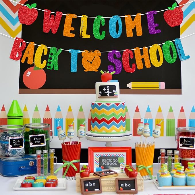 Welcome Back to School Banner for First Day of School Decorations - Image 5