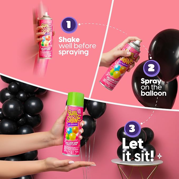 Party Shine Bubble Gum Balloon Shine Spray, Silicone Spray - Image 6