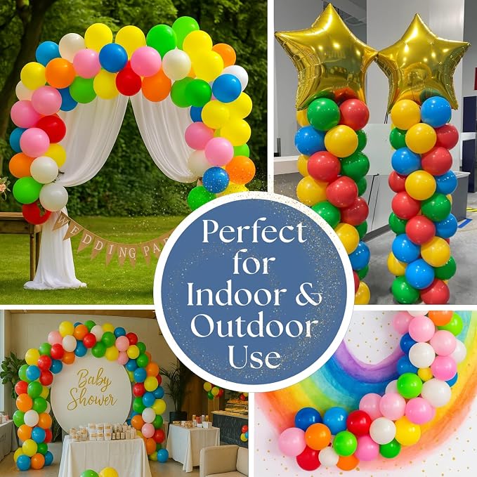 Monty 1000 Pcs Latex Balloons Bulk Rainbow Multicolor - Image 6