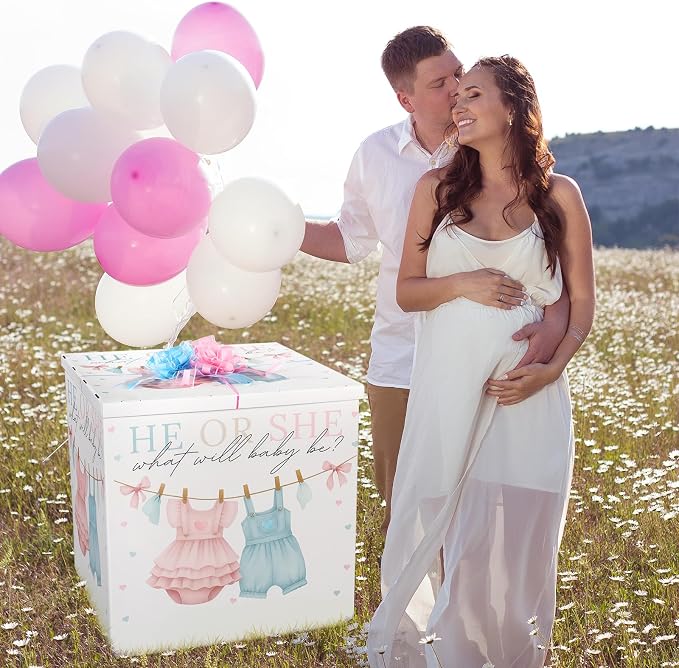 AmazingSpark 28in Giant Gender Reveal Gift Box - Image 6