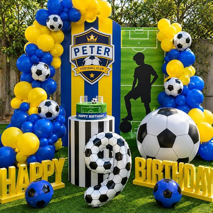Big Soccer 9 Balloons, 9th Birthday Decorations - Image 5