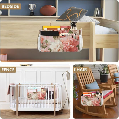 Bedside Caddy Metal Frame Hanging Organizer Bunk Bed Dorm Accessories Hook And - Image 8