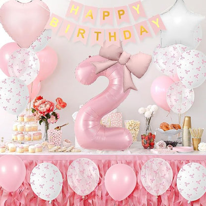 2nd Pink Bow Birthday Decorations - Image 4