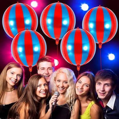 Metallic Red and Blue Foil Balloons, - Image 4