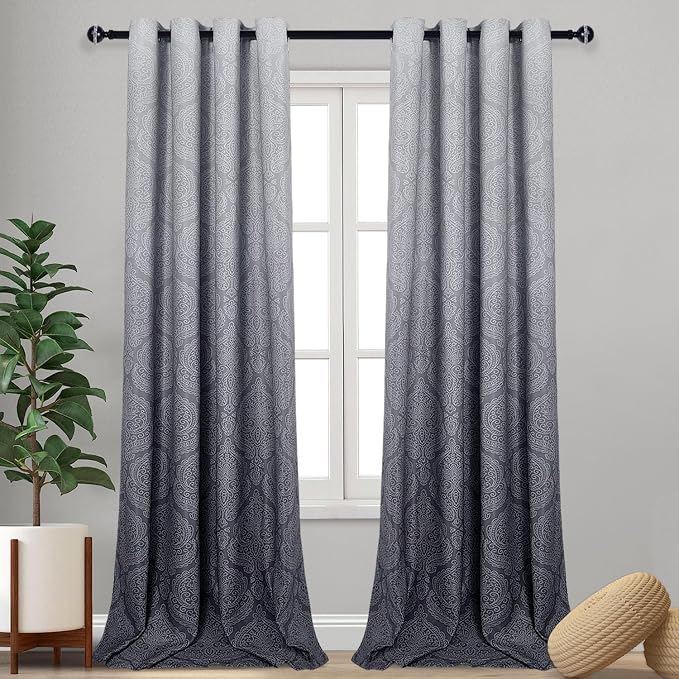 DWCN Extra Long Ombre Blackout Curtains by DWCN