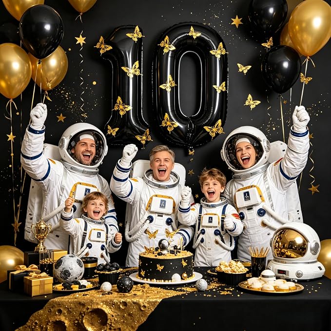 40 Inch Black Number 0 Balloon - Image 3