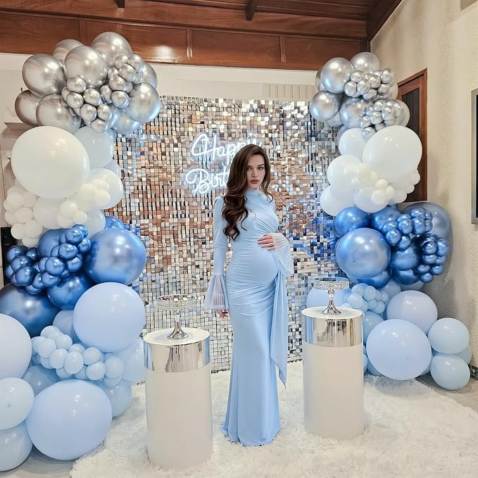 Blue Silver Balloon - Image 4