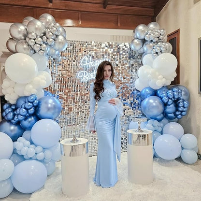 Blue Silver Balloon - Image 4