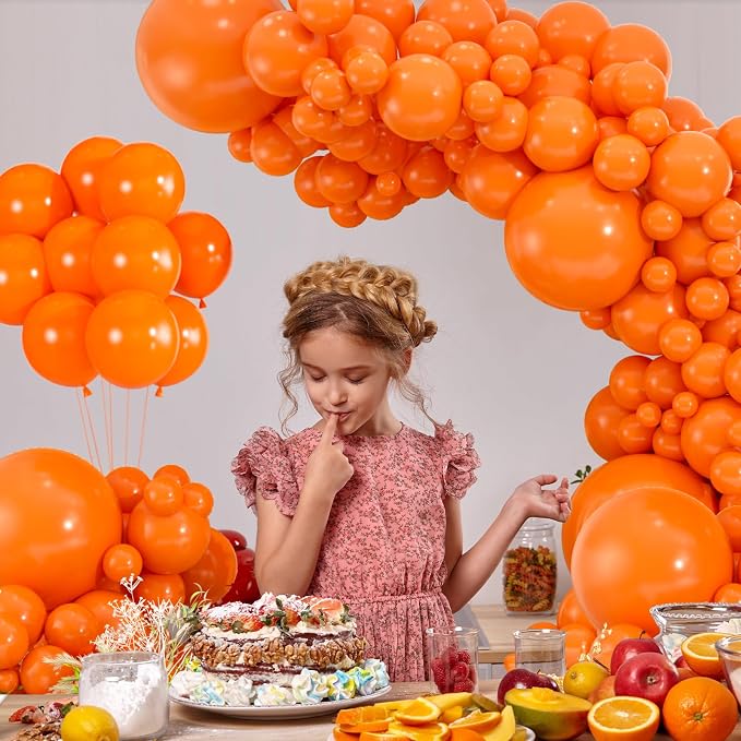 114pcs Orange Balloons Kit - Image 6