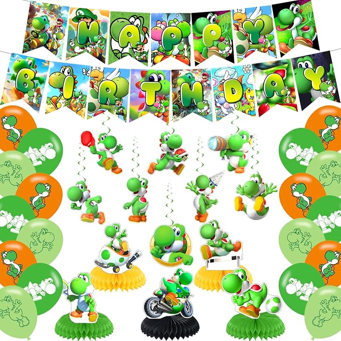 Yoshii Party Decorations, Cartoon Yoshii Birthday Party Supplies by Unknown