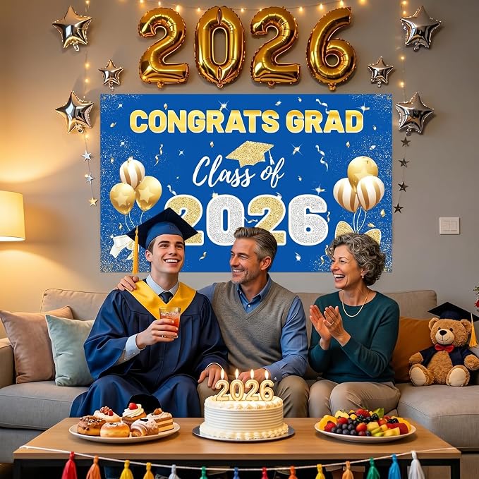 2026 Graduation Backdrop Blue - Image 5
