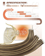 Sunny Hair Tape in Hair Extensions Human Hair 12 Inch Hair Extensions Real Human Hair Tape in Extensions for Women Medium Brown Highlights Caramel Blonde Remy Hair Straight Skin Weft 40pcs 60g