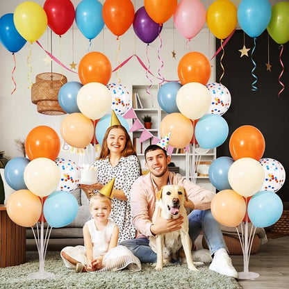 4 Sets Blue and Orange Balloons Stand Kit - Image 2