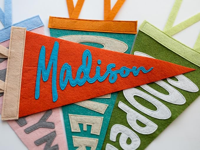 Personalized Name Pennant, Custom Felt Wall Decor - Image 3