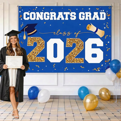 Graduation Decorations 2026 Large Outdoor Banner by ATFUNSHOP