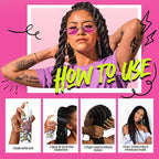 immetee Locks Braid Spray, Hair Frizz Control Spray for Braids, Locks, Twists and Cornrows, Refresh Itchy & Dry Scalp, Moisturizes High Shine for Dull Hair. 150ml/5. 28OZ