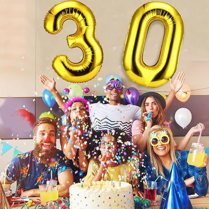 Gejoy 40 Inch Number 30 Balloons Jumbo 30 Foil Giant Number 30 Balloons - Image 5