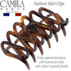 Camila Paris CP3520 French Small Hair Clips for Women Thick Hair for Long Curly Wavy Hair, Girls Hair Claw Clip, Durable Styling Big Claw Clip for Thick Hair, Strong Hold No Slip Grip, Made in France