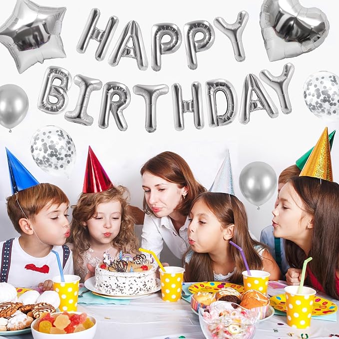 CANREVEL Happy Birthday Banner Decoration + 30pcs Star Balloons, - Image 6