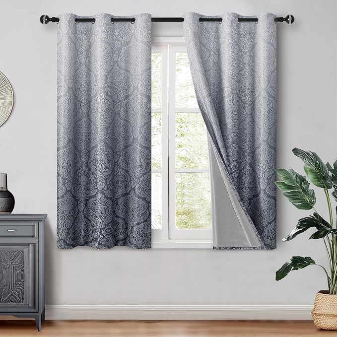 DWCN Grey Full Blackout Curtains by DWCN